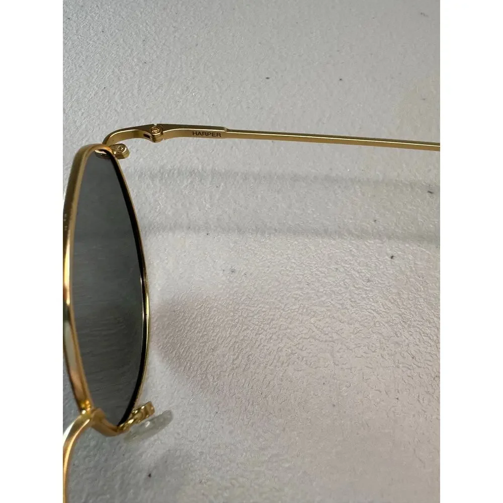 carve harper polarized sunglasses gold metal oval frame dark lenses cat 3